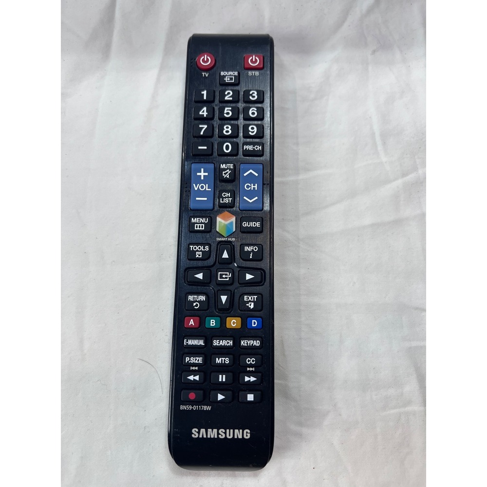 Samsung BN59-01178W Smart Hub TV Remote Control Black Replacement TV STB